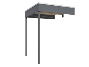 Seitliche Überdachung für CrossCube 168 x 169 cm, Größe 2, schiefergrau